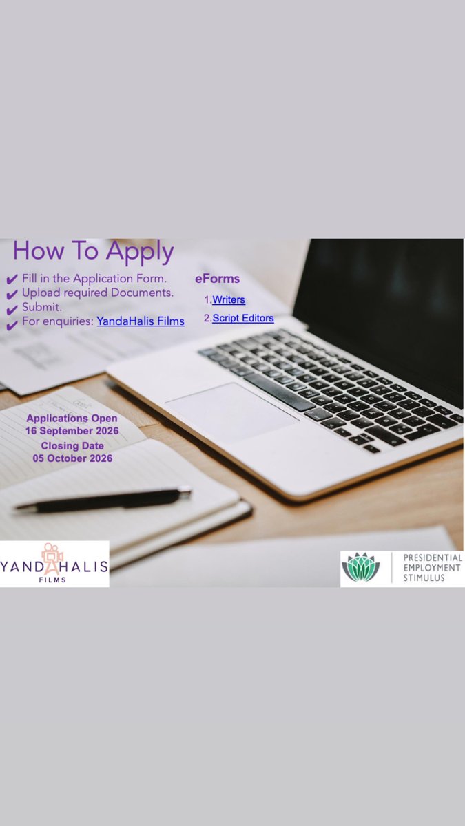 YandaHalisFilms's tweet photo. Use this weekend to finish your application. Done get left out. Come play, cry and write your story! Writers are pouring in, Script Editors are shy! Help me encourage them🫠 https://t.co/lwnt7r7ncV