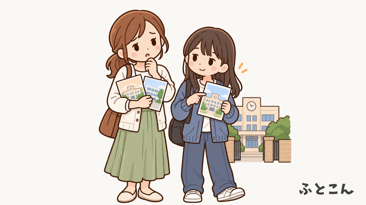 futokonjp's tweet photo. （今日のお題）
一校見ただけで「ここでいい」と言う子を別の高校の見学に誘うか迷いませんか？

めったに外出しない我が子が高校の見学に行き、「ここでいい」と言っている。

「ここがいい」と思える学校を探してほしいけれど、また見学に誘うのもためらいますよね。

#不登校の親 #不登校 https://t.co/8oQ8I9cUeb