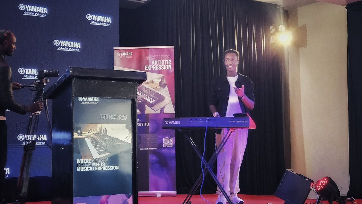 thetimwork's tweet photo. We made it...😬

Yamaha Africa launched two new keyboards jana, with Mutoriah and me on stage for the live demos.

Proud to have 🇰🇪 &amp; East African styles I programmed built into the keyboard PCM and available worldwide!

More on LinkedIn next week.💀 https://t.co/WUj47Wemc7
