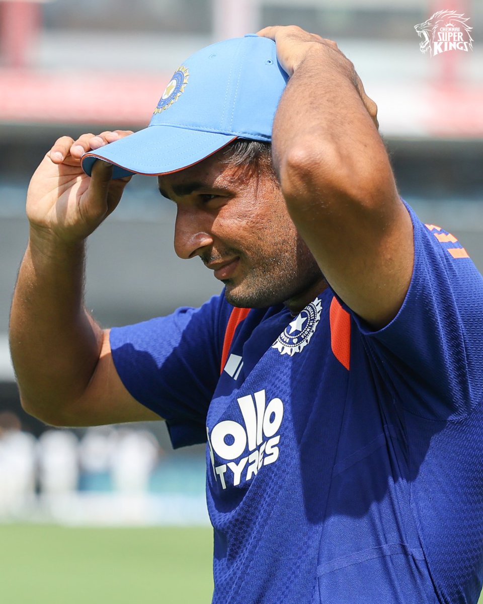 ChennaiIPL's tweet photo. Day 1 of AK in blue 
Couldn’t be prouder! 🥹🇮🇳

#WhistlePodu #INDvWI 
📸 : BCCI https://t.co/BwCEHFRNOp