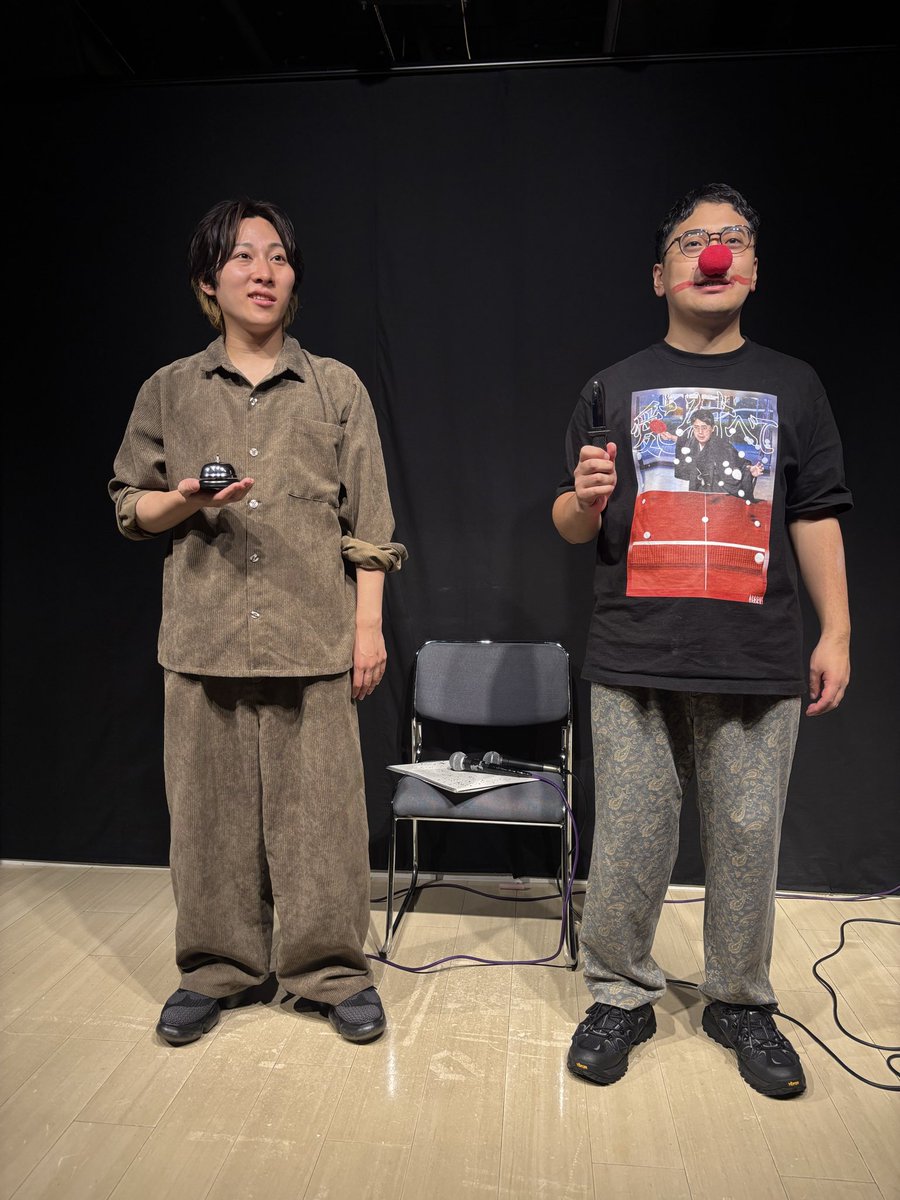 yukauchi's tweet photo. 円丈に挑戦！
らくごなしライブ　Vol.1
〜桂枝平、ピエロ認定試験！？の巻〜

円丈ネタ2席
コント2席
合計4席もネタ下ろし

三遊亭ごはんつぶさん、お疲れさまでした
どれもこれも、よく笑わせていただきました😆 https://t.co/FNitfDoQbn