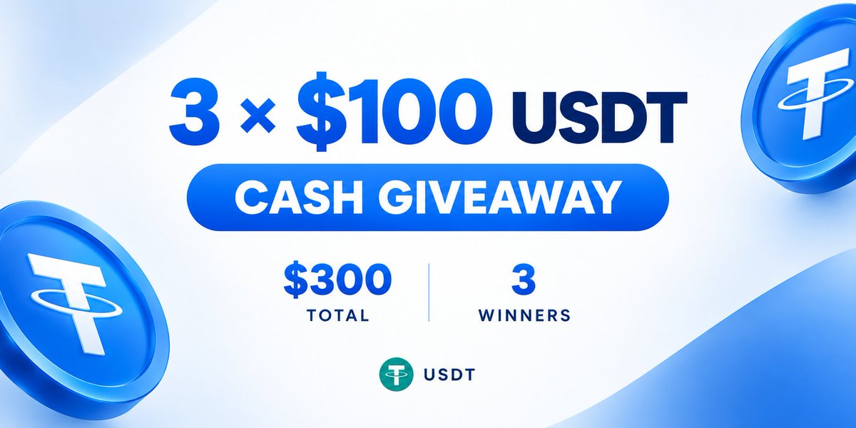 PropFirmSight's tweet photo. 🎁 3 × $100 USDT GIVEAWAY

- Follow @PropFirmSight
- Turn on notifications 🔔
- Drop your USDT (TRC-20) wallet address in the comments

-  Winners within 72 hours. https://t.co/6yOuB5y4k0