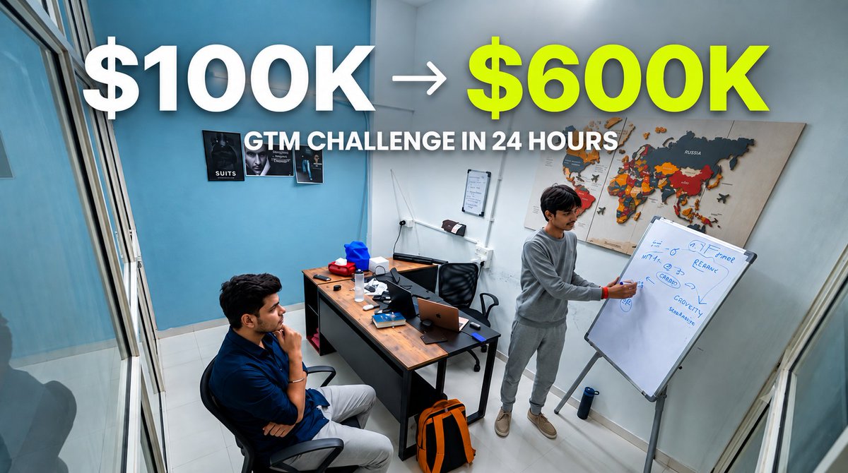 bhavikkdattani's tweet photo. What if you could take any skill, give yourself 24 hours, and learn it well enough to actually use it?

That’s the idea behind my new YouTube channel: I Tried.

For our first video, @Iamdelusionalyk and I locked ourselves in for 24 hours to learn GTM (Go-To-Market) from scratch.

I barely knew what GTM actually meant. I’d just heard companies like Clay, OpenAI & more talk about GTM teams, GTM engineering, and how it can change the way a company grows.

So we decided to learn it by doing it.

24 hours later, we had a complete GTM strategy to take Graphigo from $100K → $600K ARR over the next year, while retaining and growing our existing clients, not just chasing new ones.

Did we actually figure it out?

Checkout the Video Here:
https://t.co/m4oFCfS3Bm
