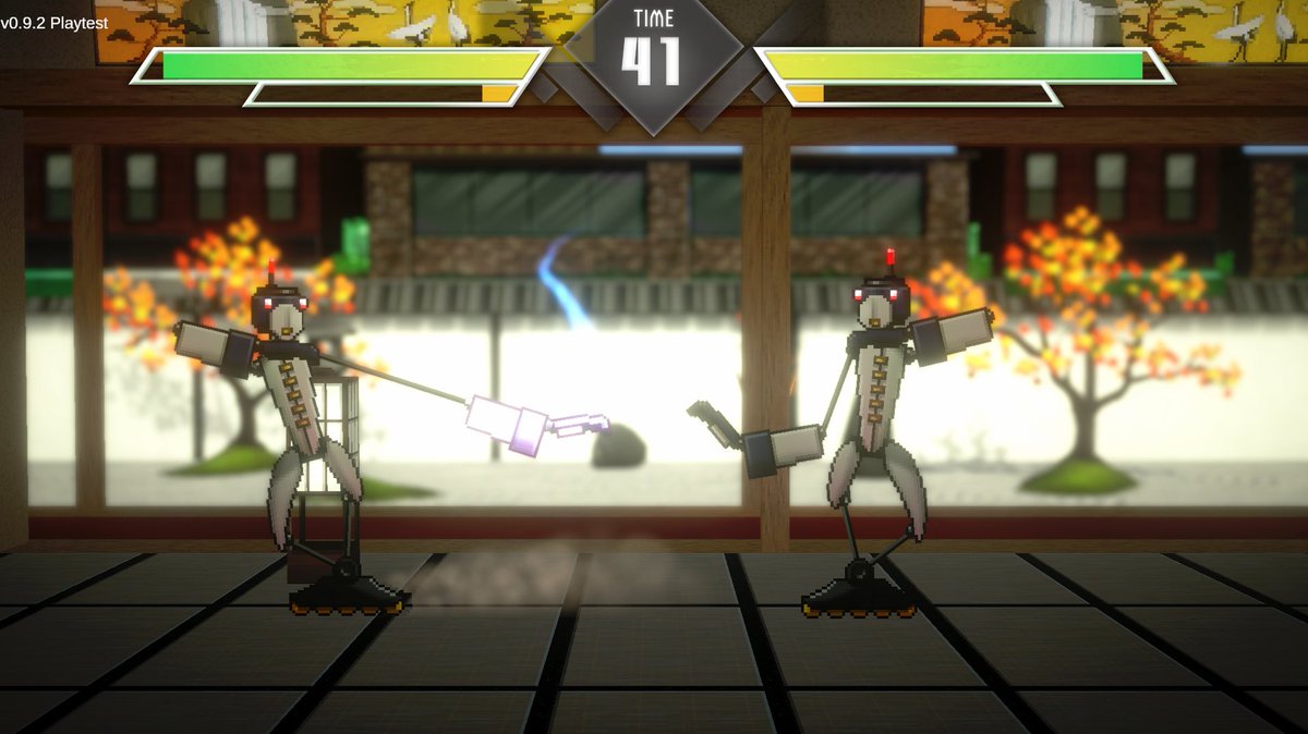 HAMMERVILLE2026's tweet photo. カンフーマスターの対戦モード実装完了。一人で動作確認してるから強さはわからないｗ（多分弱い）
東京ゲームダンジョンでプレイしてもらって確認できたらいいな。
#東京ゲームダンジョン14 https://t.co/pyg98yoA82