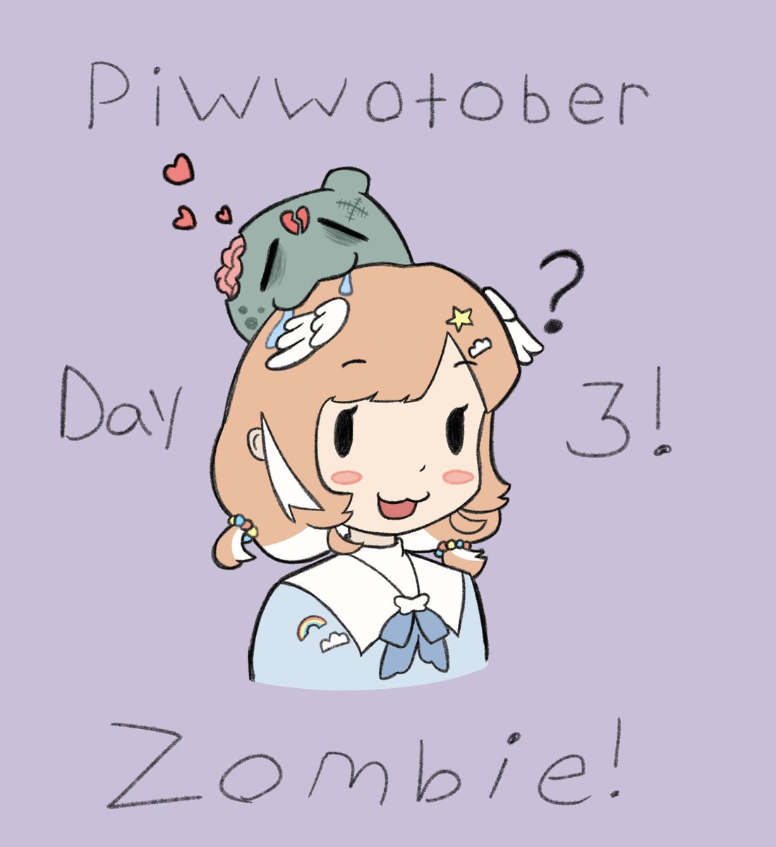 GoodMilk_'s tweet photo. Forget wings! We’re munching on Pillow brains! 🤤 

#piwwotober day 3, zombie! https://t.co/dBNWowOQKp