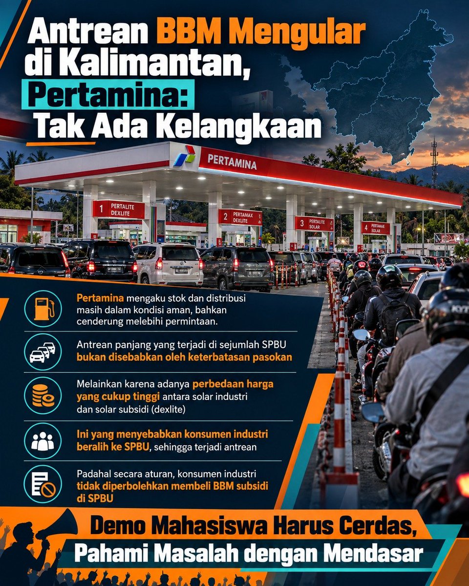 ayudishanada's tweet photo. Ternyata pasokan BBM di Kalimantan tercukupi dengan baik. Sebelum ikut aksi demo, yuk pelajari akar masalahnya biar tidak keliru.
#PertaminaSamarinda #SamarindaUpdate #KaltimTerkini #KabarKalimantan #MahasiswaKritis https://t.co/imZo0bJ86g
