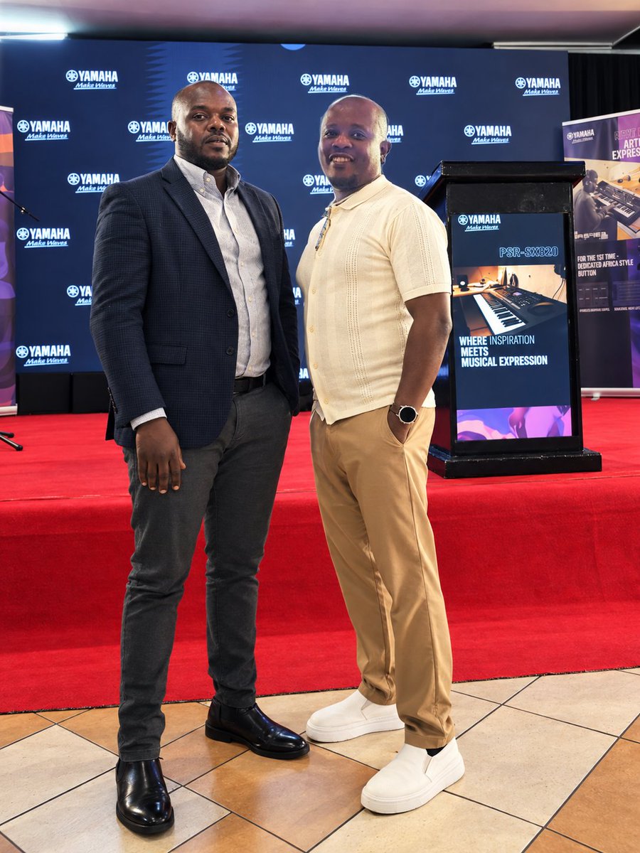 thetimwork's tweet photo. We made it...😬

Yamaha Africa launched two new keyboards jana, with Mutoriah and me on stage for the live demos.

Proud to have 🇰🇪 &amp; East African styles I programmed built into the keyboard PCM and available worldwide!

More on LinkedIn next week.💀 https://t.co/WUj47Wemc7