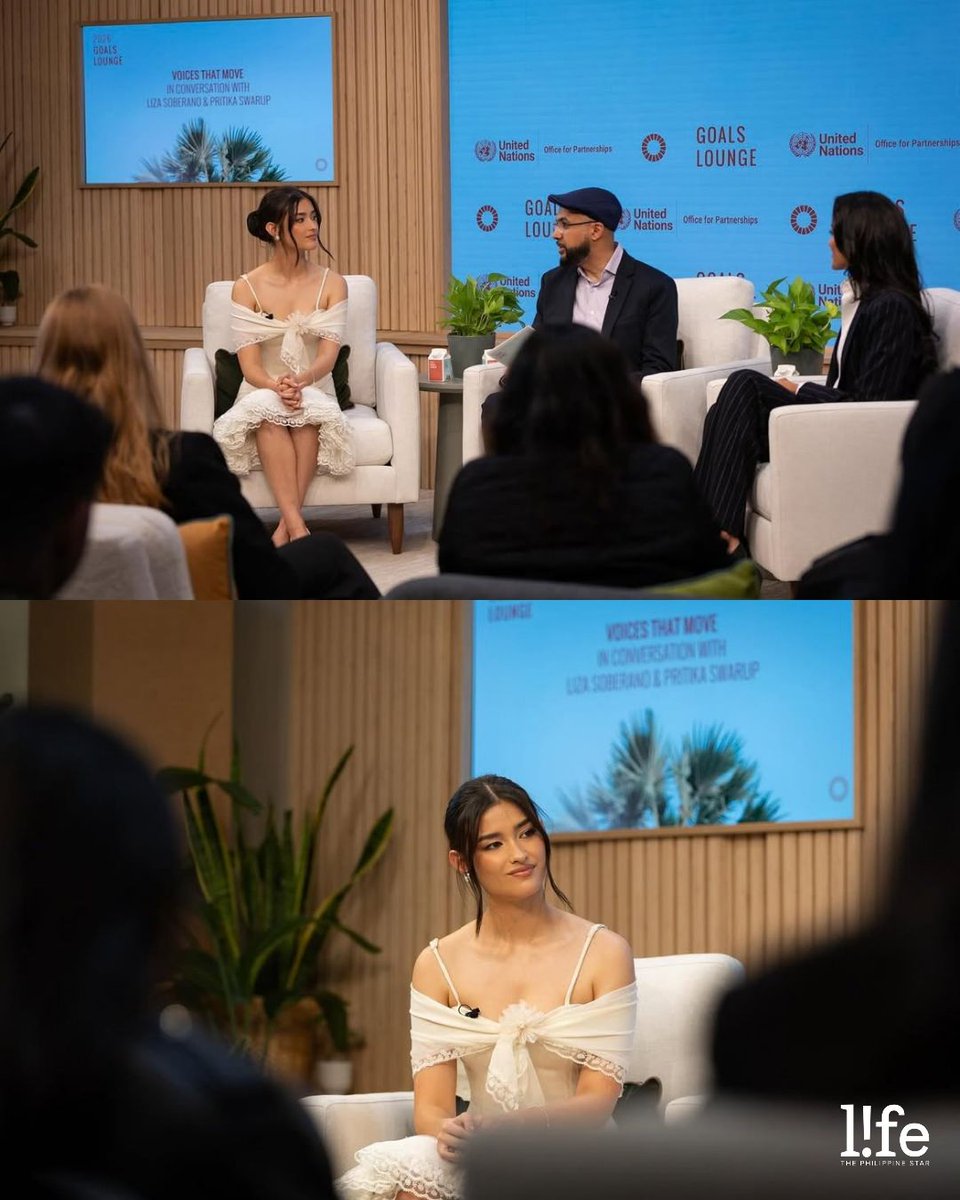 philstarlife's tweet photo. VOICES THAT MOVE

Liza Soberano shared her time at the 81st United Nations General Assembly in her Instagram. The event took place last Sept. 22, 2026.

"Moments like this remind me of the importance of listening, learning from one another, and using the platforms we have to contribute to something bigger than ourselves," wrote the actress in her post.

Soberano shared her advocacy and the
responsibility of having a platform during the event, 'Voices that Move: In Conversation with Liza Soberano & Pritika Swarup.'

"I am equally grateful for the perspectives, stories, and ideas shared throughout the conversation," she added.

(📷: lizasoberano/Instagram)