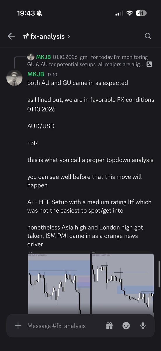 ChartEngineers's tweet photo. Socials been quiet but the group is still very active in private. New analyst been killing the FX market  📈📉 https://t.co/MXoxRnrq3s