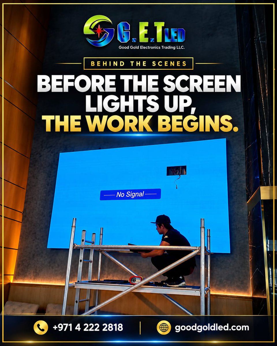 GoodGoldLed's tweet photo. The screen is only part of the story. 📺 Planning, manufacturing, testing, installation, and every detail in between. Get a free LED quote 
👉 https://t.co/JL8sRvANXn | 📞+971 4 222 2818
#BehindTheScenes #LEDProduction #LEDDisplay #GoodGoldLED https://t.co/9yfXexyES1