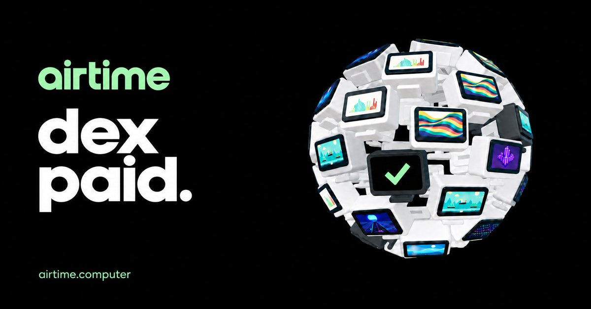 airtimecomputer's tweet photo. dex paid. 

playable games. unfolding films. models that keep creating while their earned fees fund the next chapter.

we’re just getting started. https://t.co/n9iMJrvBVm
