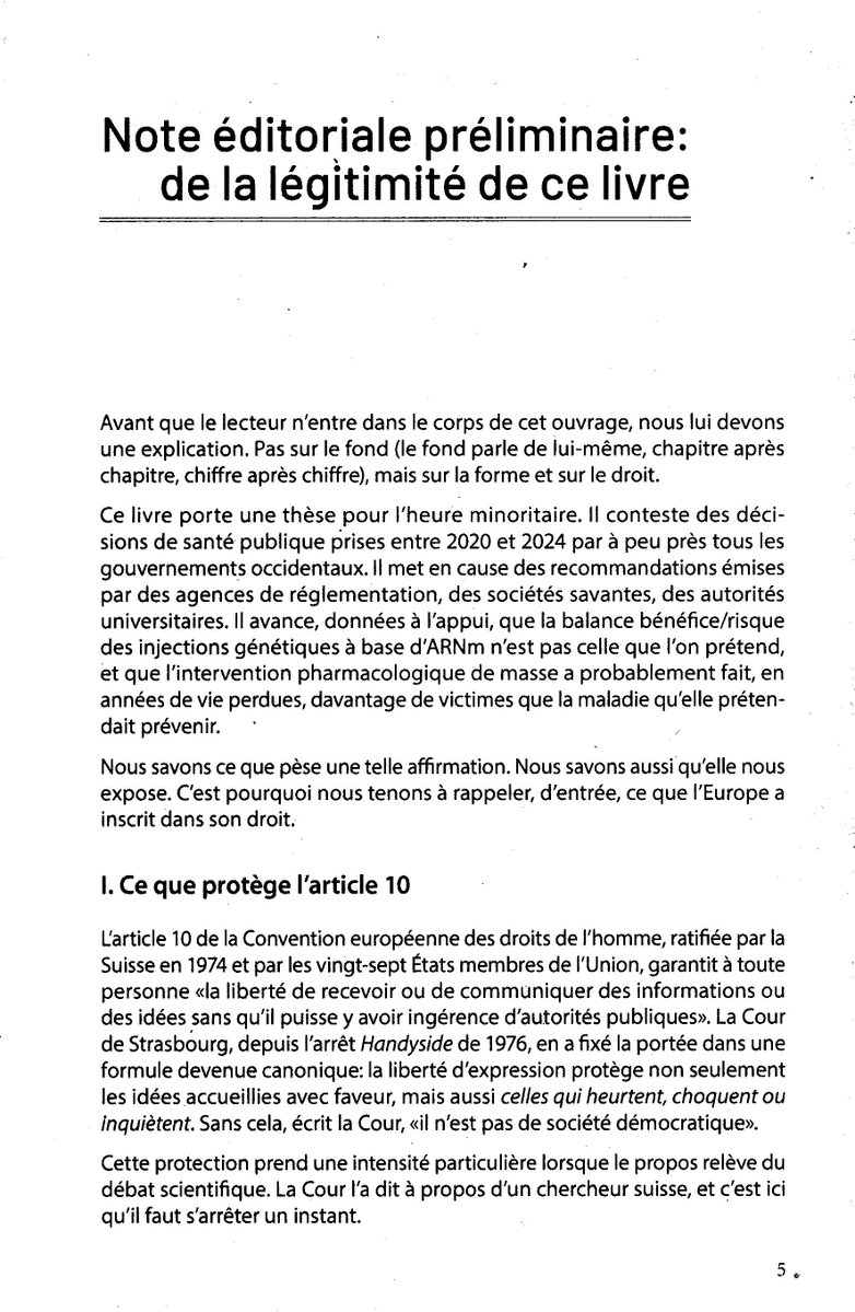 DocteurPEB1's tweet photo. Le Bilan Interdit 1/4
Encore un livre scientifique qui vient de paraitre et qui dénonce le plus grand scandale médical de tous les temps ?
Oui, mais parmi les centaines de livres publiés depuis 5 ans pour dénoncer cette honte , celui-ci est fondamental : il est écrit par des scientifiques hyper-compétents qui dénoncent PREUVES indiscutables à l'appui que
- l'épidémie de COVID-19 était une petite épidémie (elle a fait en 2020, sans traitement autorisé ni vaccin disponible, MOINS de morts que l'épidémie de grippe de 2017)
- toutes les dispositions prises par le pouvoir étaient NOCIVES et contraires à la science. 
- les vaccins expérimentaux COVID en phase 3 sur 4 d'étude, injectés à 14 milliards de doses dans le monde (170 millions de doses injectées en France) étaient non seulement inefficaces mais surtout très dangereux : ils ont tué + de personnes saines que le virus !
Donc VOICI ENCORE UN LIVRE DONT AUCUNE PRESSE, AUCUN MERDIA NE DIRA 1 SEUL MOT !
Heureusement les livres sont encore autorisés, pour combien de temps ?
Si vous voulez connaître la vérité scientifique sur cet énorme scandal, lisez-le !