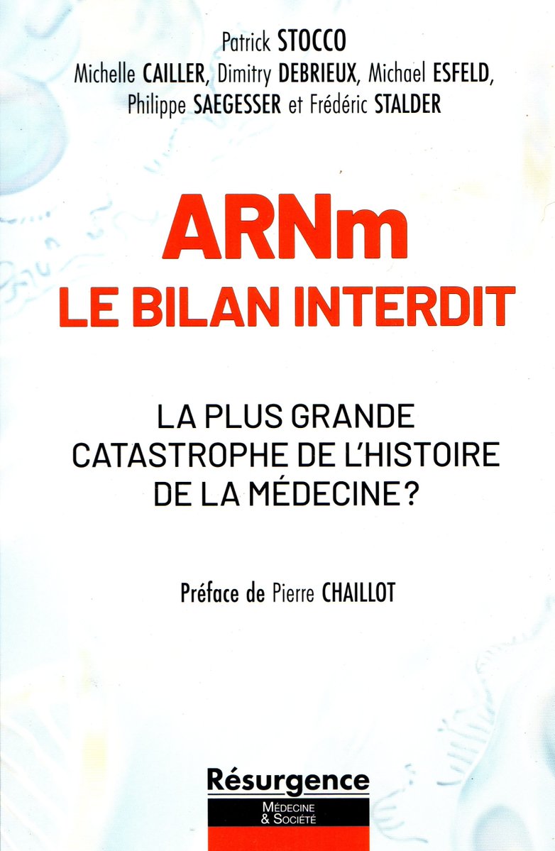 DocteurPEB1's tweet photo. Le Bilan Interdit 1/4
Encore un livre scientifique qui vient de paraitre et qui dénonce le plus grand scandale médical de tous les temps ?
Oui, mais parmi les centaines de livres publiés depuis 5 ans pour dénoncer cette honte , celui-ci est fondamental : il est écrit par des scientifiques hyper-compétents qui dénoncent PREUVES indiscutables à l'appui que
- l'épidémie de COVID-19 était une petite épidémie (elle a fait en 2020, sans traitement autorisé ni vaccin disponible, MOINS de morts que l'épidémie de grippe de 2017)
- toutes les dispositions prises par le pouvoir étaient NOCIVES et contraires à la science. 
- les vaccins expérimentaux COVID en phase 3 sur 4 d'étude, injectés à 14 milliards de doses dans le monde (170 millions de doses injectées en France) étaient non seulement inefficaces mais surtout très dangereux : ils ont tué + de personnes saines que le virus !
Donc VOICI ENCORE UN LIVRE DONT AUCUNE PRESSE, AUCUN MERDIA NE DIRA 1 SEUL MOT !
Heureusement les livres sont encore autorisés, pour combien de temps ?
Si vous voulez connaître la vérité scientifique sur cet énorme scandal, lisez-le !
