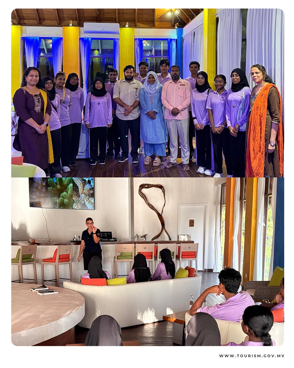 MoTmv's tweet photo. On the occasion of World Tourism Day 2026, Hiriyaa School students experienced the world of luxury hospitality during a Resort Exposure Visit to OZEN LIFE MAADHOO. From exploring behind-the-scenes operations to learning about diverse career opportunities, the visit offered valuable insight into the teamwork, innovation, and guest service that make the Maldives a leading tourism destination.
#WorldTourismDay2026 #Resortexposuretrips2026