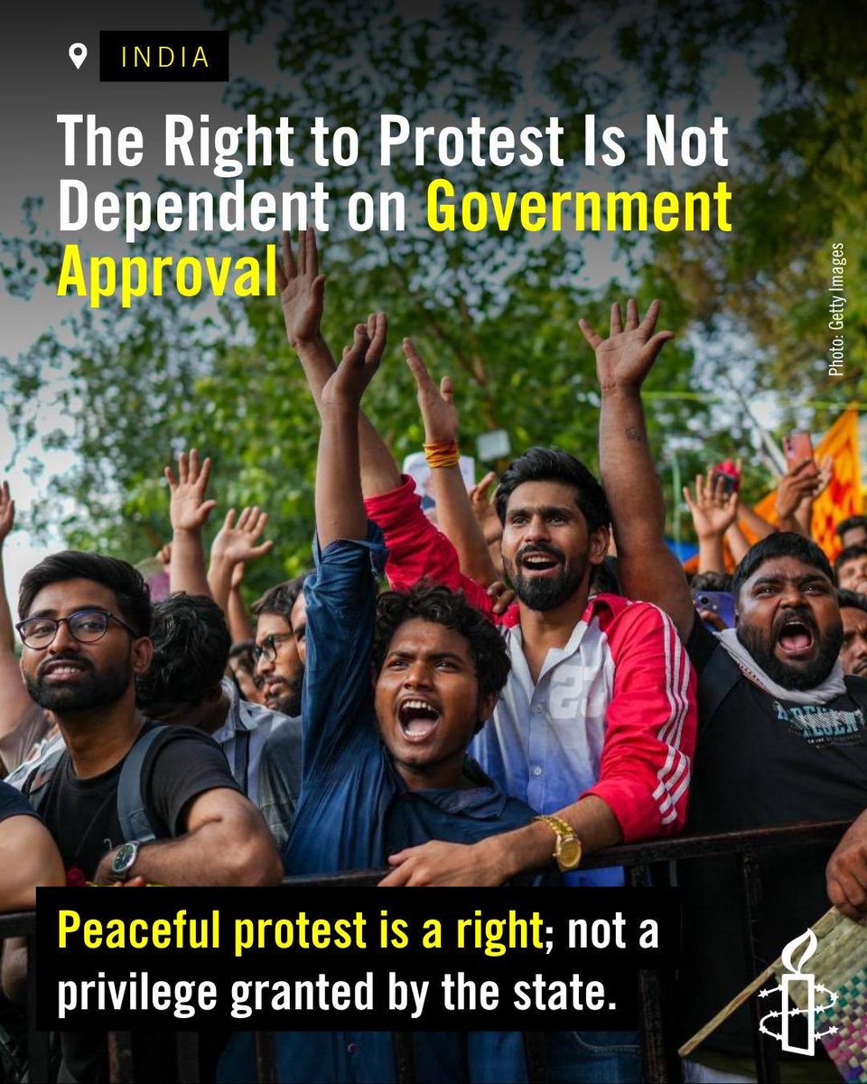 Aakar__Patel's tweet photo. a fundamental right is defined as one that enjoys a high degree of protection from encroachment by the state. 

no designated area or police permission or uncle approval https://t.co/krdtkPX3Jz