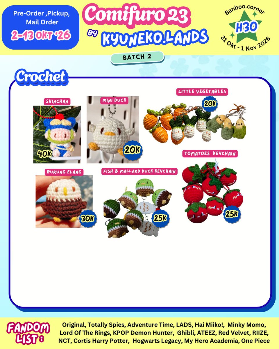 kyah_haha's tweet photo. 🔁&amp;💗 appreciated!
#CF23 PO, OTS &amp; GA is open!

🎁GIVEAWAY BELOW🎁

🔗Link Pre Order : https://t.co/DTdKVbDrJN

Original, Adventure Time, KPDH, MHA BNHA, Totally Spies, Ghibli, Hai Miiko, ATEEZ, Red Velvet, AESPA, LADS, Hogwarts Legacy, Harry Potter, Cortis, LOTR, Minky Momo
[2/2 https://t.co/BFu97gCdQp