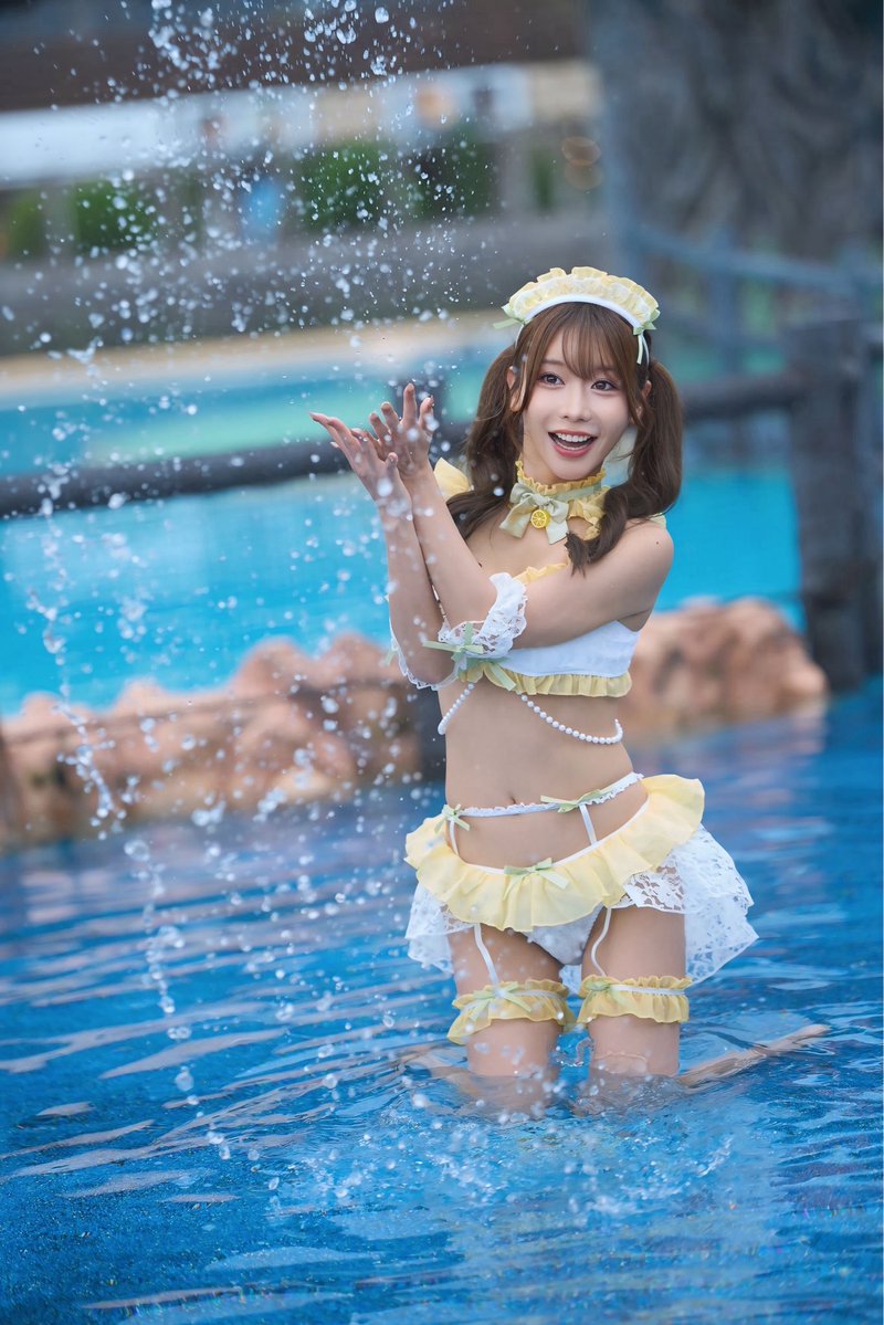 davidwu000's tweet photo. 一緒に水遊びしよ〜！💦💙
びしょ濡れになる覚悟はできてる？🤣

被写体: まいかちゃん @maika_burlesque 

#近代麻雀水着祭2026
#いかなきゃキンマー
#まいか
#まいかさん
#Maika
#近代麻雀
#キンマー
#真夏の水着祭り
#63angel
#63angelまいか https://t.co/UOzhswXrDs