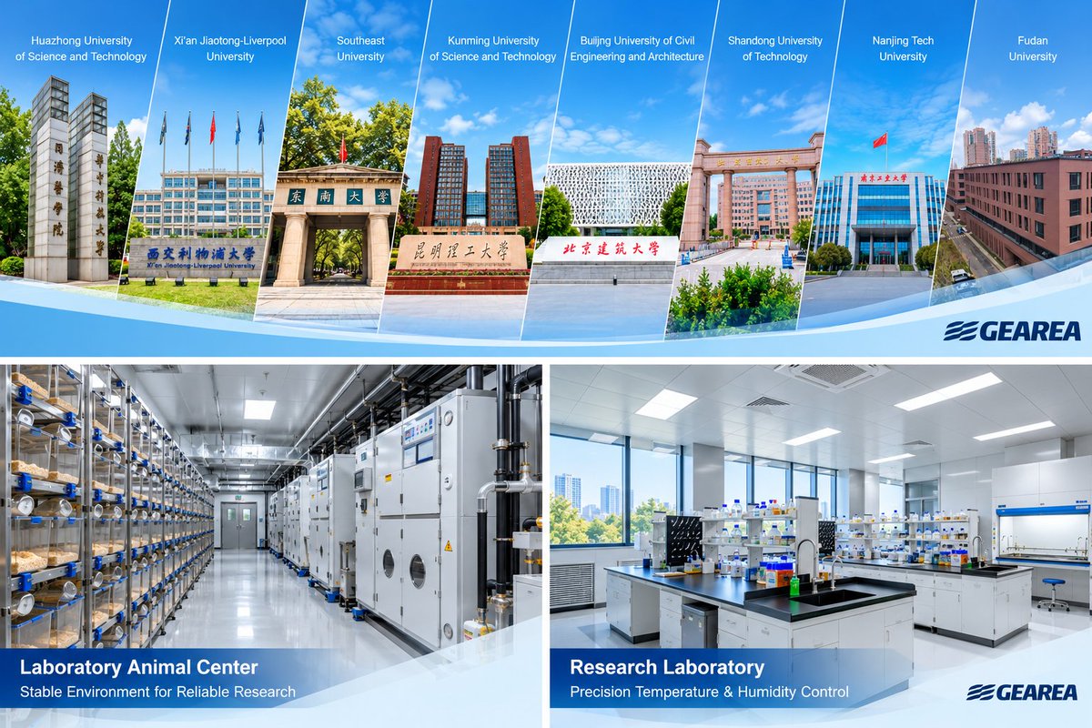Gearea_Climate's tweet photo. Gearea’s precision environmental control solutions are used in university laboratories across China, supporting research environments with stable temperature and humidity control and energy-efficient HVAC.
#LaboratoryHVAC #ResearchLab #HVAC #ClimateControl #EnergyEfficiency https://t.co/V6ixaALm3Q