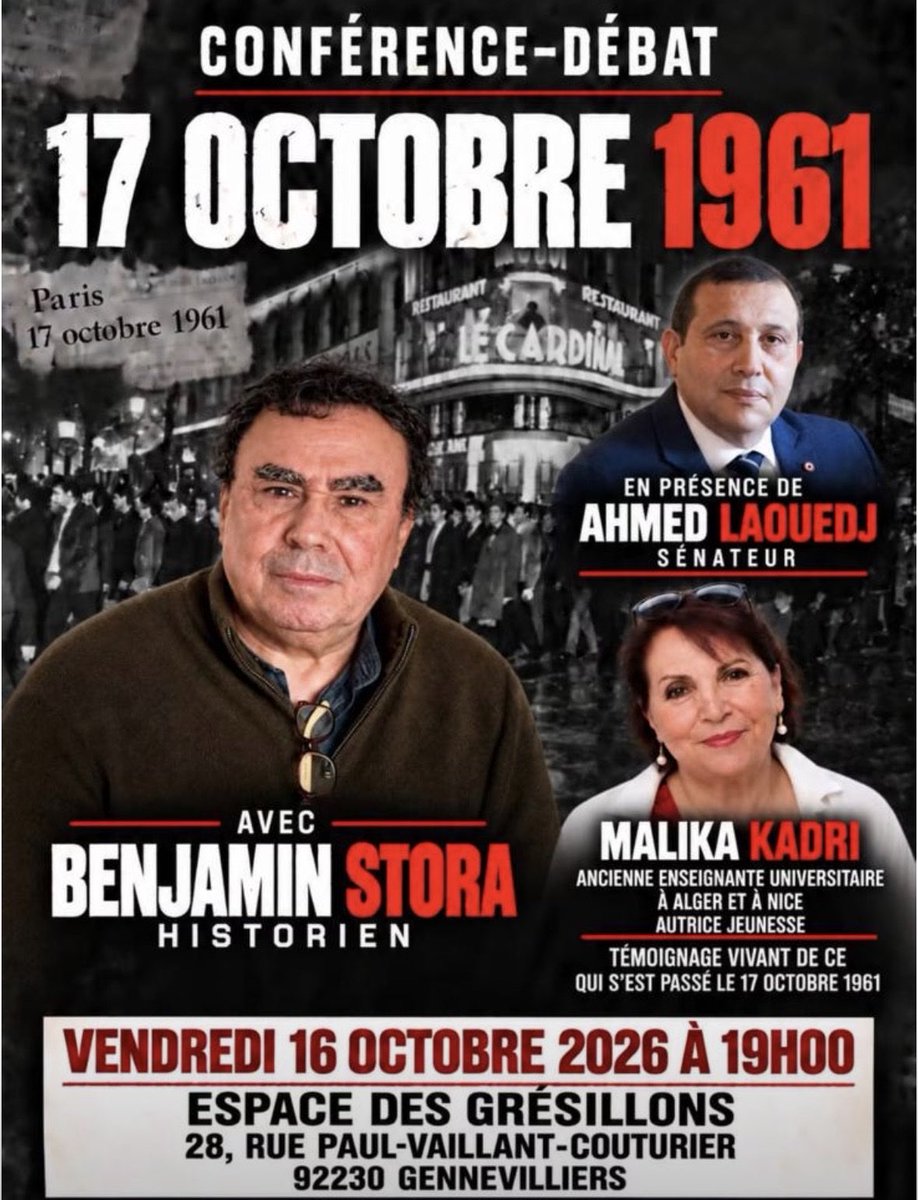Boudaud2020's tweet photo. #17octobre avec @b_stora https://t.co/CtmEysT4cQ