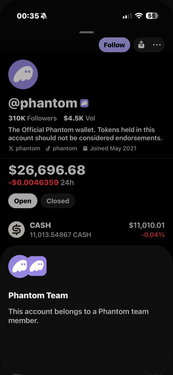 NubziDev's tweet photo. I FOUND PHANTOMS OFFICIAL WALLET ON THE PHANTOM APP.

THIS IS IT.  

9hFEyYJsLaVXyjEse2Jbpg3brQuu8iJUhy6ND7Bbw1QD  Proof.

Go onto the phantom app

Search for @phantom User

Send to them through app (0.001)

-Check Solscan of the wallet you sent from.  https://t.co/WEfdyJCaaP

 WE HAVE THE OFFICIAL pCAT..  FEES TO PHANTOMS WALLET