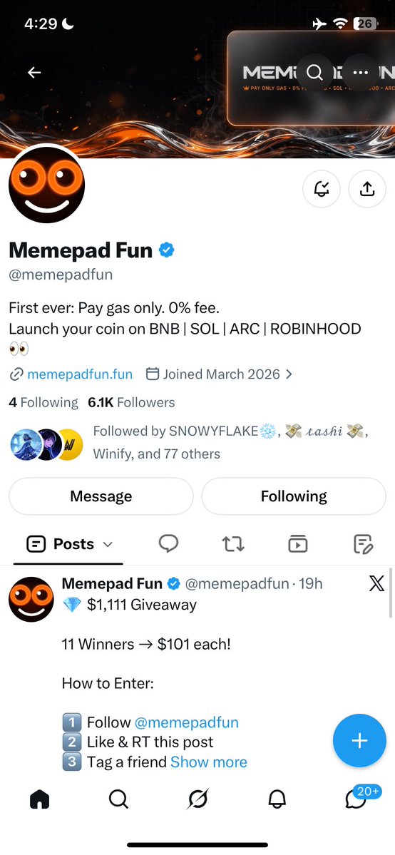nachowfx's tweet photo. @memepadfun I believe we will win this with my active friend @nyodragneel
proof below!
#MemepadFun #Giveaway #Airdrop #CryptoGiveaway https://t.co/nm0Qj04skM