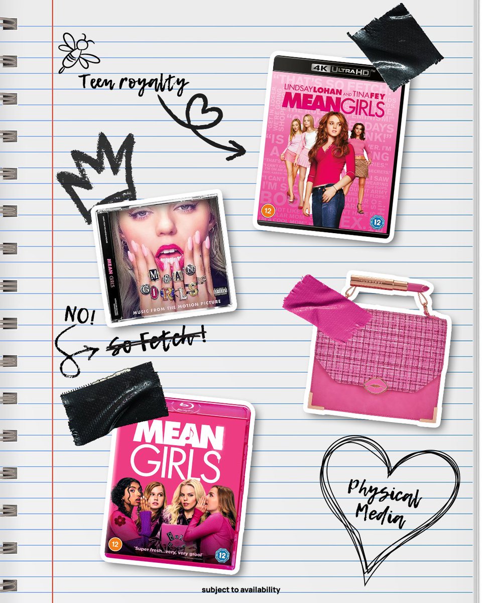hmvtweets's tweet photo. Happy Mean Girls day! 🔥💋
Today is about to be SO FETCH! Celebrate with our Mean Girls selection, ranging from the films and their soundtrack, to the cutest merchandise to rock on Wednesdays. 🩷
https://t.co/IT4KkkJF1P

 #MeanGirlsDay #October3rd #SoFetch #ReginaGeorge https://t.co/XHg4B7a3Tt