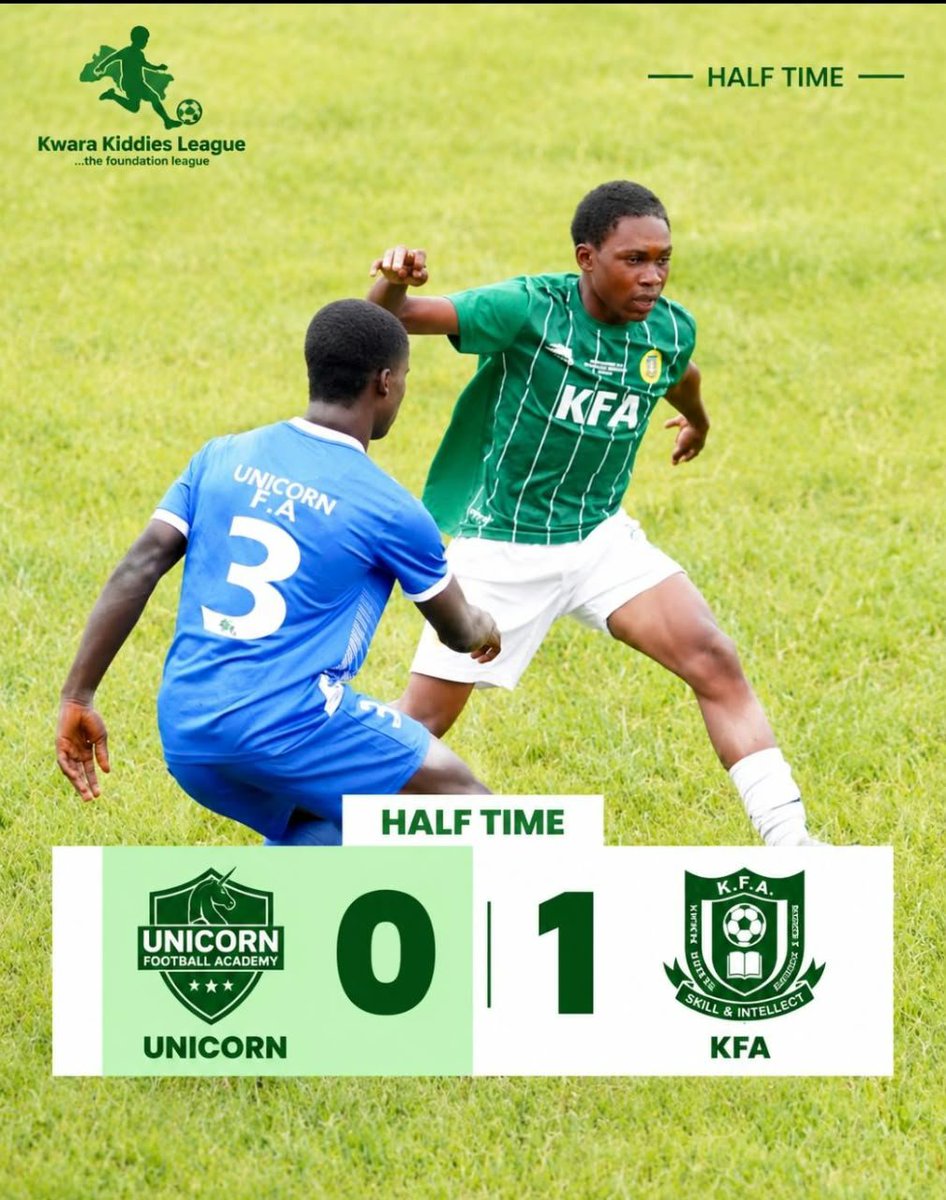 kwarakidsleague's tweet photo. HALF TIME
Unicorns FC 0-1 KFA
22' Solihu Abdulbaki
#Kwarakiddies | #Kiddiesleague I #DreamInTheRightWay https://t.co/MDHiRCbvqK