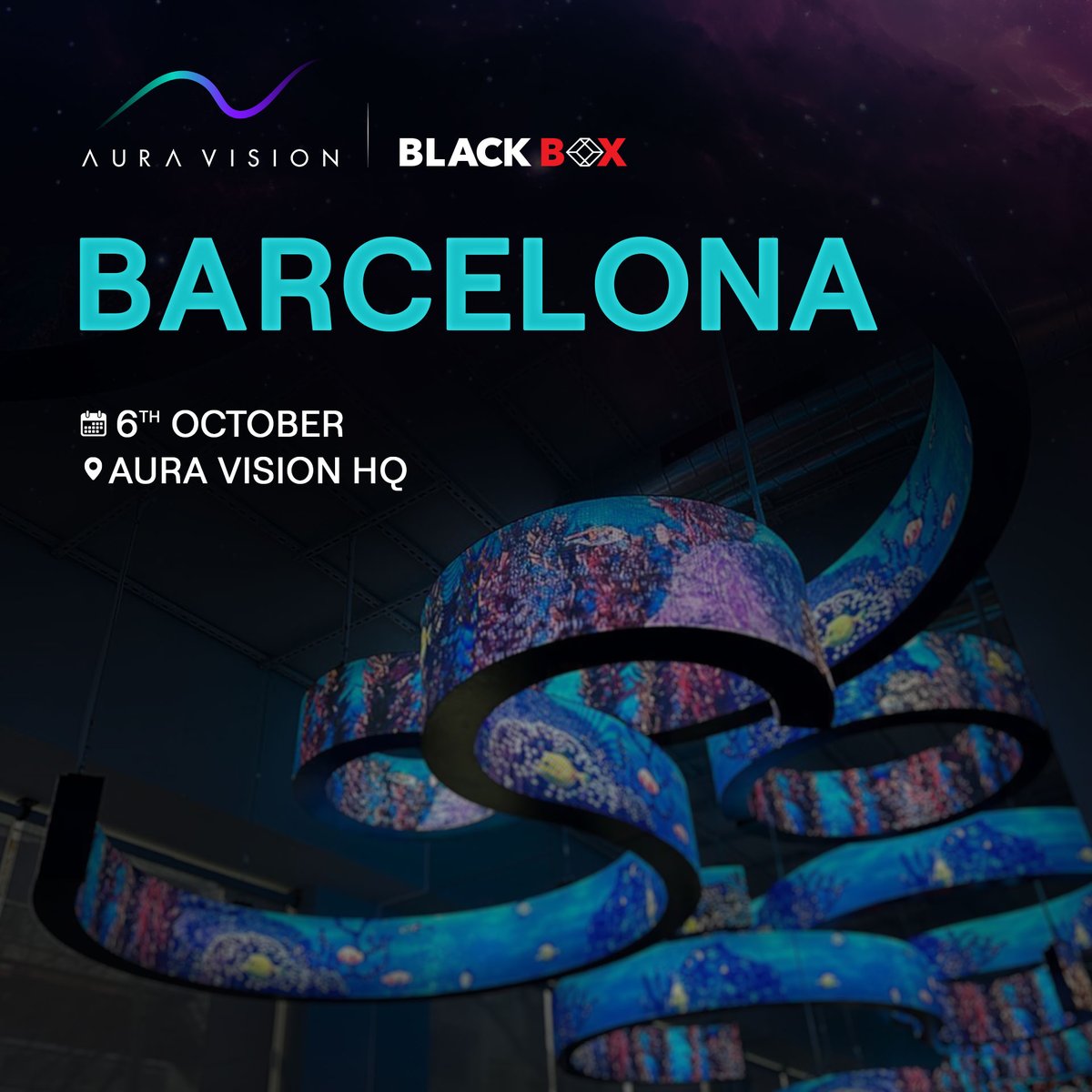 AuravisionL's tweet photo. Tomorrow we're welcoming @blackbox_ns & #MissionCritical professionals to #AuraVision HQ in #Barcelona.
COMET-C, ORBIT & our #ControlRoom set-up will all be part of the session as we share more of the technology behind Aura Vision.
#ControlRoomLED #LEDDisplay #CorporateLED https://t.co/fe66Y5v54w