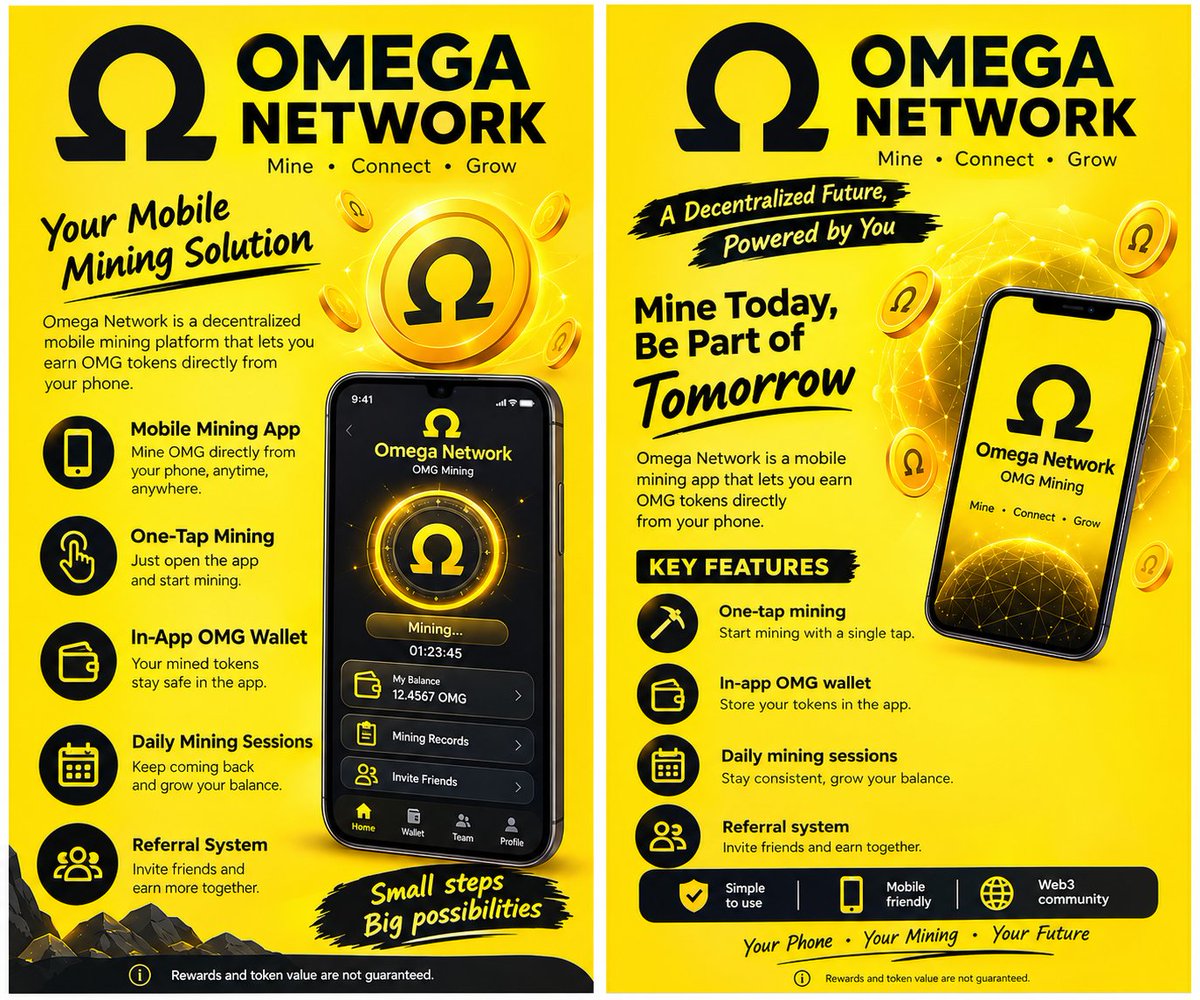SaiM132621's tweet photo. Omega Network is a mobile mining platform focused on earning OMG tokens, building a community, and exploring a decentralized ecosystem.
Its roadmap highlights mobile mining, team building
#omeganetwork #omegamining https://t.co/PdG5S0vnyf