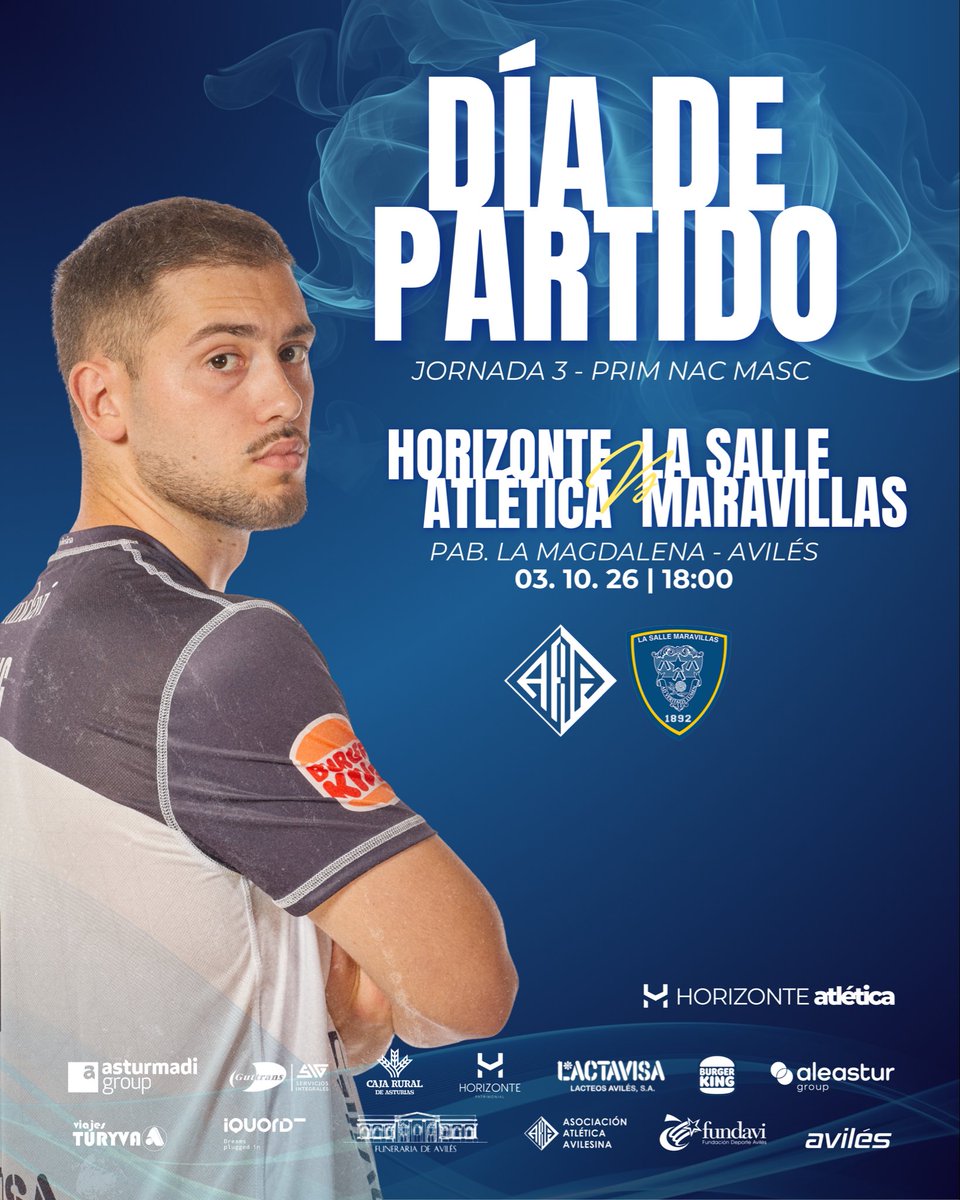 atletica_bm's tweet photo. DÍA DE PARTIDO 🤾🏻‍♂️🙌🏻

🏆 JORNADA 3 ➡️ Horizonte Atlética 🆚 Clinisord La Salle Maravillas
🕐 Hoy | 18:00h
📍 Polideportivo La Magdalena, Avilés

@Avilesina_ https://t.co/nWN40KgFCK