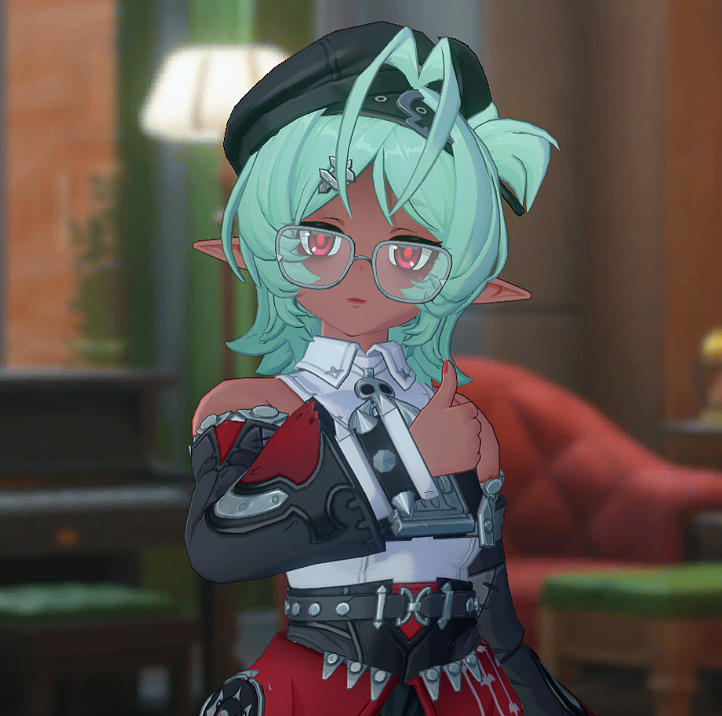 hamsterinacoat's tweet photo. agent orienteering: hamster's roxy sanguine! 🐹 hamster wanted to emphasize the box/coffin-shapes present in roxy's design, as well as giving her a more assistant/managerial look with a serious but cute beret ~ this is a high-contrast version of the mod, featuring dark skin! https://t.co/pavOuKT0It