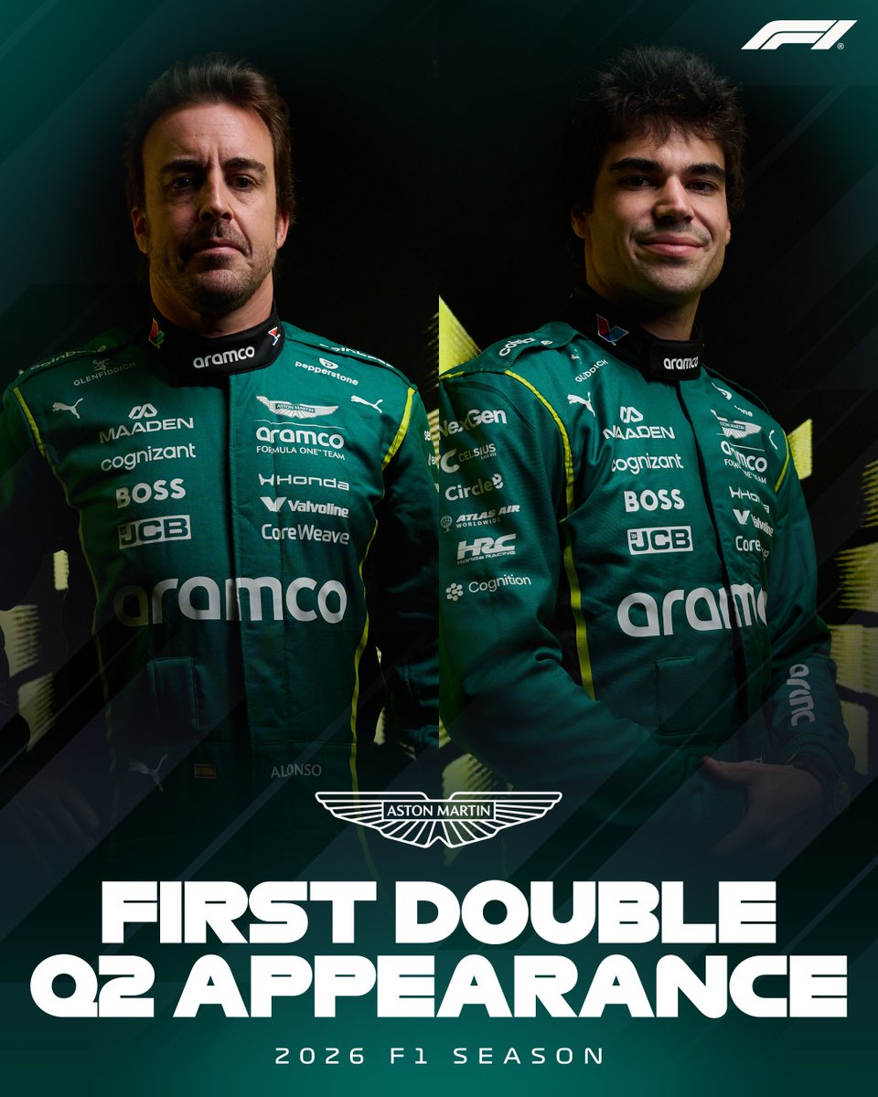F1's tweet photo. Go Fernando! 🤩 Go Lance! 🤩

First double Q2 appearance this season 🙌

#F1 #BahrainGP https://t.co/xjiWYv6ycr