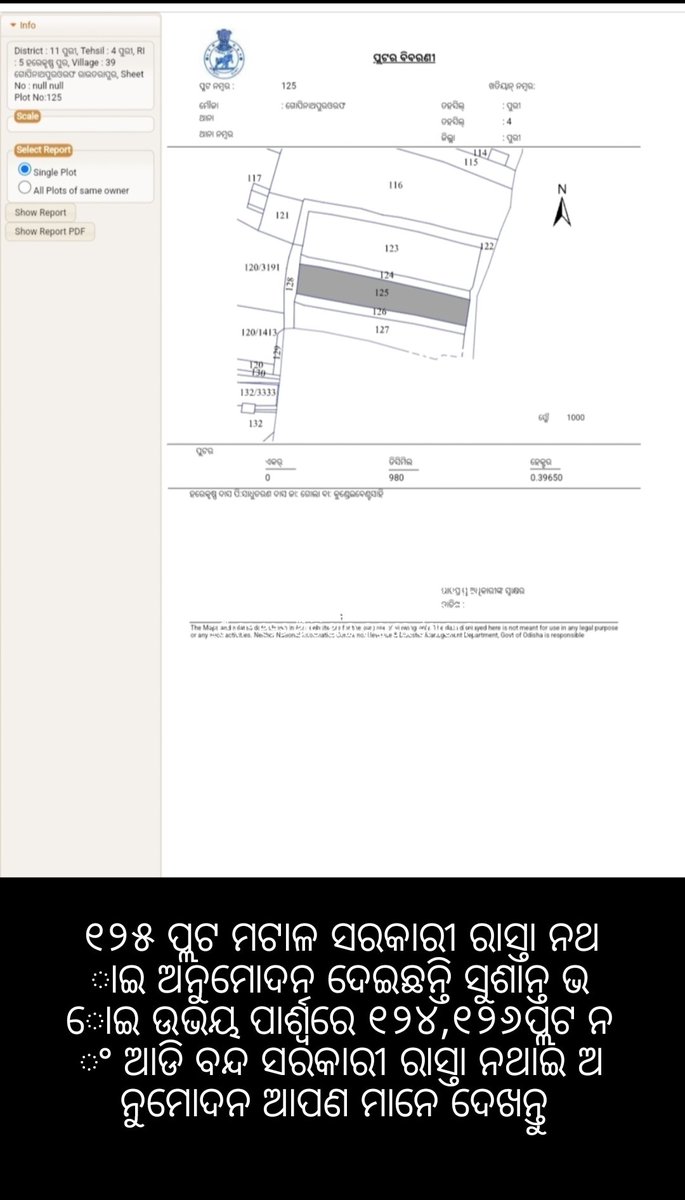 e_kumaras's tweet photo. @CMO_Odisha @dr_kcmahapatra @sureshpujariofc @PrithivirajBJP @dm_puri @DJ_dibyajyoti @susant594747546 @bipulnayak @SecyChief ସରକାରୀରାସ୍ତାନଥାଇଅନୁମୋଦନପ୍ଲାନ୍ ରଦ୍ଦକରାଯାଉସୁଶାନ୍ତଭୋଇଙ୍କକାରନାମାଆପଣମାନେ ଦେଖନ୍ତୁସରକାରୀରାସ୍ତାଅଛିତସରକାରୀନକ୍ସାରେ।ସମ୍ମୁଖରେଆଡିଉଭୟପାର୍ଶ୍ୱରେଆଡି ପ୍ଲାନ୍ ରଦ୍ଦକରାଯାଉ https://t.co/Md4kfj50i0