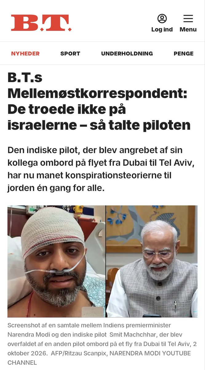 mrconfino's tweet photo. Weekendens analyse er ude: Ganske som forventet spredte antisemitiske konspirationsteorier sig som en steppebrand, da flyet fra Dubai til Tel Aviv var landet sikkert i Saudi-Arabien, efter at en række heltemodige piloter og passagerer havde fået afværget en regulær flykapring.

Den israelske efterretningstjeneste Mossad havde orkestreret det hele, piloten ville ikke kunne åbne døren til cockpittet, hvis han var blevet angrebet og var halvt bevidstløs osv., osv., osv.

Primitive konspirationer, der bundede i to ting: Man kan ikke stole et sekund på, hvad »Zionisterne« siger – kun hvis det er anonyme israelske soldater, der fortæller udenlandske medier om krigsforbrydelser i Gaza. Alt andet er løgn.

Også når det handler om civile israelske passagerer, der fik overmandet en pilot fra Oman, som angreb den anden pilot fra Indien, Smit Machchhar, og derefter forsøgte at styrte flyet i afgrunden med over 170 passagerer – primært israelere.

Den anden grund er, at antisemitterne og Israel-haderne simpelthen ikke kan acceptere, at israelere for en gangs skyld portrætteres som helte. Dæmoniseringen, mistroen og hadet skal holdes i kog 24/7.

Ligegyldigt om der er tale om civile passagerer, der afværger en katastrofe af dimensioner, eller om det er israelske elitesoldater, der redder civile mennesker, der bliver holdt som gidsler af terrorister i Gaza.

Men konspirationsteoretikerne bliver som sædvanlig overhalet indenom af fakta.