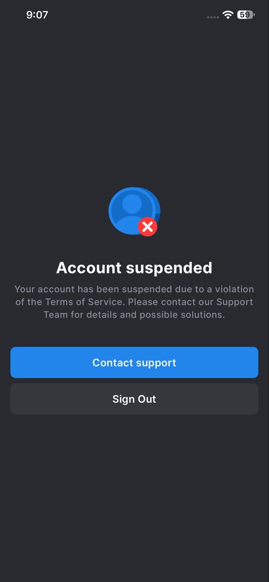 jazarah99's tweet photo. @CryptoTabnet @OlaniyanIdowu6 Mine to suspended https://t.co/LMLxNFY694