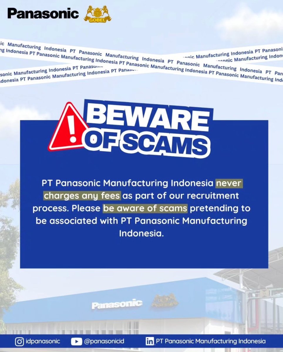 bisakerja_id's tweet photo. Panasonic Indonesia buka lowongan MT! 

Terbuka untuk banyak major/ jurusan, apply bisa ke link dibawah:

https://t.co/ffRkukpBPP https://t.co/jq3tPMXLup