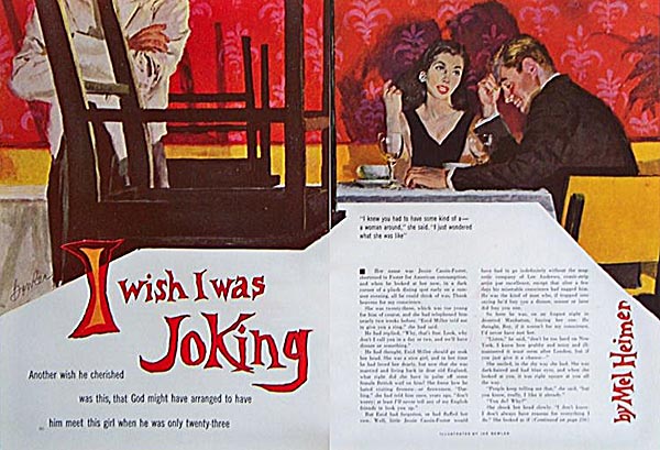 LRonLacy's tweet photo. #OCTOBER 1956
“I knew you had some kind of a - a woman around,” she said. “I just wondered what she was like.”
#Illustration by #JoeBowler for “I wish I was joking” by Mel Heimer
*Good Housekeeping* Oct 1956
#illustrationart #illustrationartists #womensfashion #mensfashion #1950s https://t.co/TdZ8go4FgK