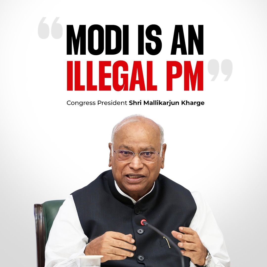 INCIndia's tweet photo. Narendra Modi 𝐢𝐥𝐥𝐞𝐠𝐚𝐥 PM hain https://t.co/g5StMZpusn