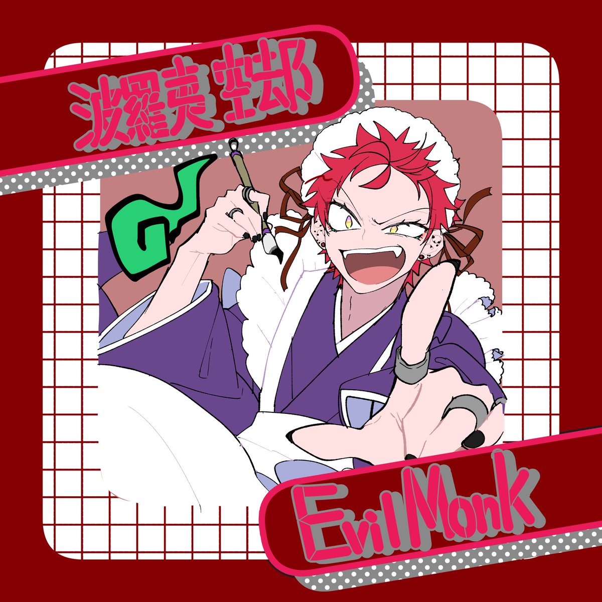 3so253bakatare's tweet photo. 🎤メイドイラスト本web再録❻💜
以上です　お手に取ってくださりありがとうございました！ https://t.co/c2GdLqGJvE