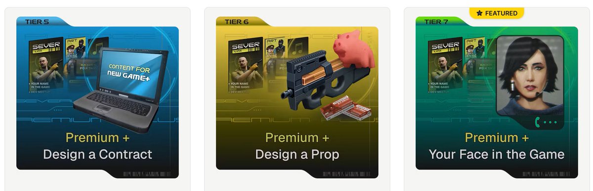 severlink_game's tweet photo. There are many cool tiers, including the chance to feature your face in the game 👀 https://t.co/NYGzqdPJKT