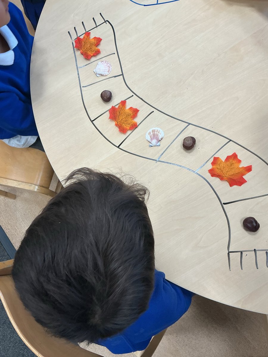 carltonj_i's tweet photo. EYFS Saplings loved maths yesterday! We had lots of fun creating autumnal repeating patterns using autumn treasures. We explored colours, shapes and sequence while developing our mathematical thinking #EYFS #Maths #Autumn #WhiteroseMaths #RepeatingPatterns https://t.co/oS7CrKJycD