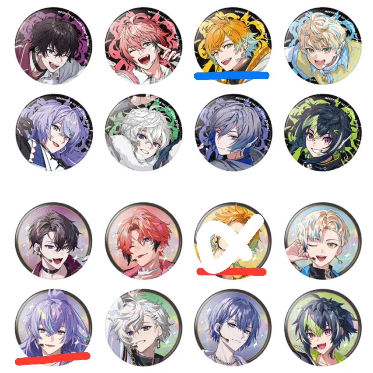 roi_tori's tweet photo. 【交換】にじさんじ MECHATU-A 1st LIVE "Over Drive!" 缶バッジ 特典 ビジュアルカード

譲→画像1、2

求→画像3、4(🟥🟦線)

10/18 名古屋手渡し、郵送(y!ﾌﾘ経由のみ)

缶バッジ…🟦線は🟥線💜を含む2:2のみ、🟥線💜は複数求めており単体での交換も可 https://t.co/2jIcy61O7o