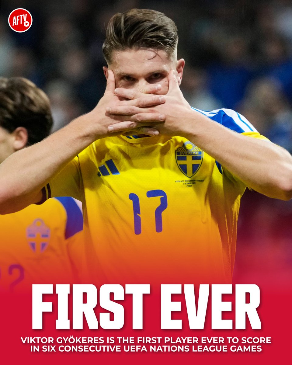 AFTVMedia's tweet photo. Viktor Gyökeres has made Nations League HISTORY! 🇸🇪🔥

A reminder of the monster we have up front. 𝐓𝐢𝐦𝐞 𝐭𝐨 𝐮𝐧𝐥𝐞𝐚𝐬𝐡 𝐭𝐡𝐢𝐬 𝐯𝐞𝐫𝐬𝐢𝐨𝐧 𝐚𝐭 𝐀𝐫𝐬𝐞𝐧𝐚𝐥? 🫵 https://t.co/2czr2WxSYK