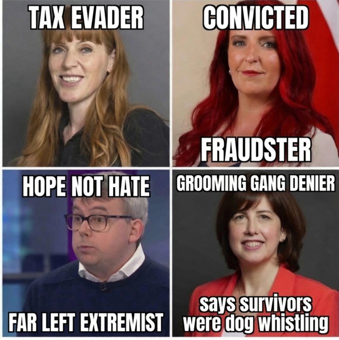 greeksinartcon1's tweet photo. @SingleTicket371 #FREEDOMCRY IN A GOVERNMENT OF CROOKS AND FRAUDSTERS SHE IS THE TOP DOG...

#RAYNER WILL BE THE FIRST TO SUCCEED ARCH-FRAUDSTER #BURNHAM....

TIME WILL TELL..... https://t.co/jsxpkblc0v