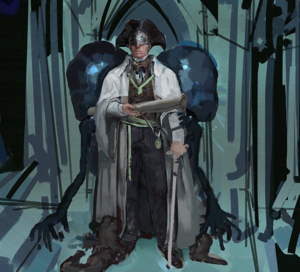 doncdesole's tweet photo. Lord, there are so many old bloodborne drawings of Percy I'd like to finish... #oc https://t.co/MSbfCQGkV3