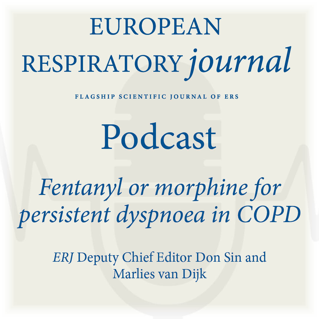 EuroRespSoc's tweet photo. In the latest ERJ Podcast, Deputy Chief Editor Don Sin interviews Marlies van Dijk (University of Groningen, Groningen, Netherlands) about her multicentre randomised crossover trial of fentanyl &amp; morphine for persistent dyspnoea in COPD: https://t.co/nVQXj1kdZs

@ERSpublications https://t.co/40zH7jizmt