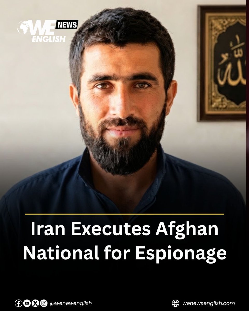 WENewsEnglish's tweet photo. Iran has executed Tourat Mohammadi, a 42-year-old Afghan national and former member of the Islamic Revolutionary Guard Corps, on espionage charges, according to reports.

Mohammadi was exe-cuted at Karaj Prison on September 23 after spending about two years in detention. Reports said the exe-cution was carried out without prior notification to his family or lawyer.

Visit our website to read the full story.

#Iran #Afghanistan #MiddleEast #WENews