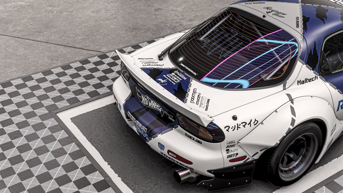 RobzGTi's tweet photo. @ForzaHorizon 6

New semi replica (Mad Mike 787D) livery shared and available for download:

1992 Mazda RX-7 Type-R

Share Code: 267 761 977

Follow me in game to keep up to date with more liveries. Thanks for looking

GT: RobzGTi

#forzahorizon6 #forzalivery #ptg #madmike #rx7 https://t.co/kZWQBlar0M