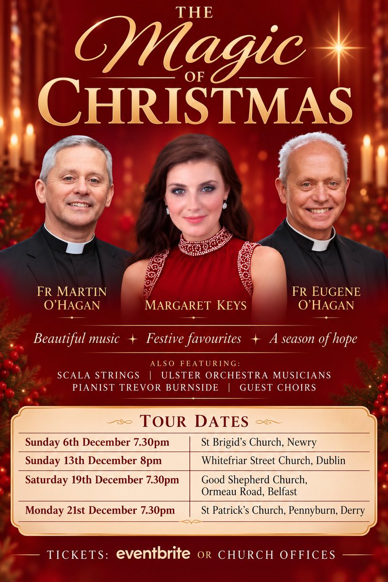 Margaretkeys's tweet photo. 🎄 Tickets for our  Christmas tour are now on sale
We look forward to seeing you there!🎵🎄♥️
https://t.co/Os5HACDfVX

 (Please note for our Dublin date tickets will go on sale from next week) https://t.co/JjRvOgraKc