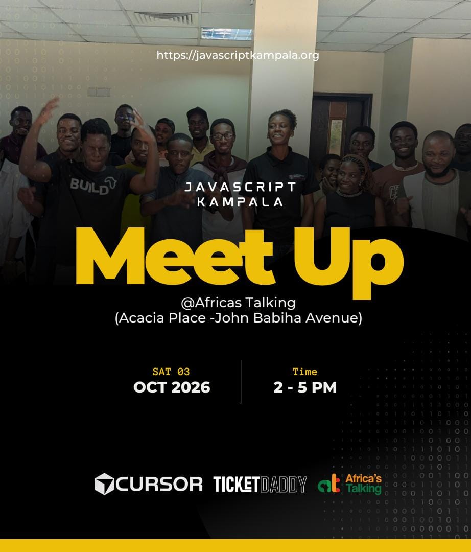 JsKampala's tweet photo. Come for our Monthly Meetup!!! Join us this Saturday as we dive into some exciting tech talks from two incredible guest speakers. It’s the perfect opportunity to learn something new, network with local tech professionals, and enjoy eats and drinks while you're at it. https://t.co/YywtUUfotB